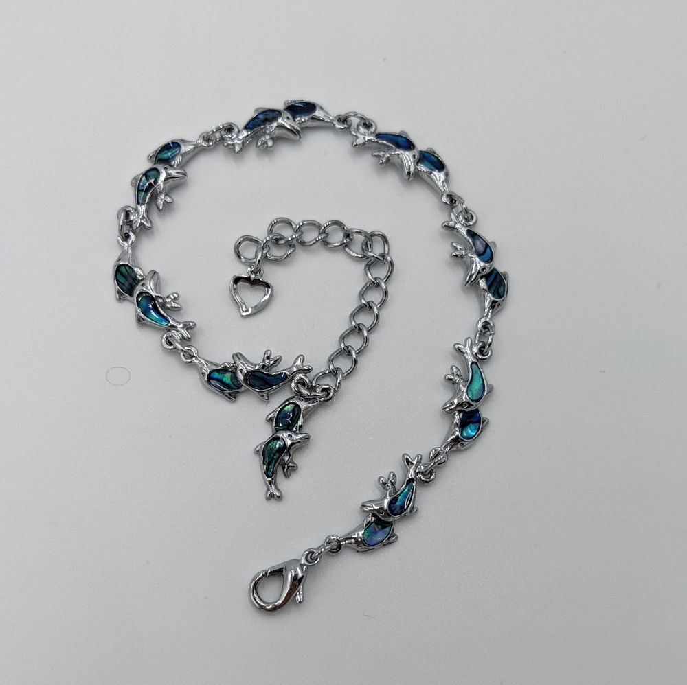 Vintage Sterling silver Dolphin bracelet